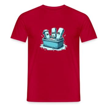 Icecube Lolly Pool Party Design - T-shirt homme - rouge - Devant - AI Model Male 178 dark (178cm)