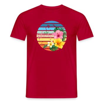 Ohana - Männer T-Shirt - Rot - Vorne - AI Model Male 178 dark (178cm)