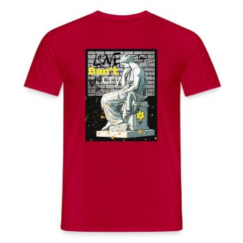 Ne pleure pas - T-shirt homme - rouge - Devant - AI Model Male 178 dark (178cm)