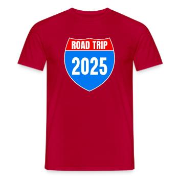 Road Trip 2025 Summer Vacation - Men's T-Shirt - red - Front - AI Model Male 178 dark (178cm)