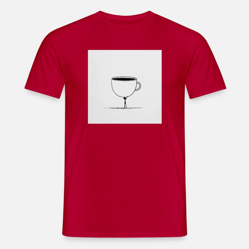 Kaffee? Nur in Eimern, bitte! - Männer T-Shirt - Rot