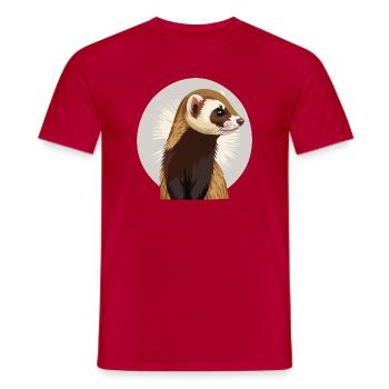 Candace Mascot in Funny Form - Men's T-Shirt - red - Front - AI Model Male 178 dark (178cm)