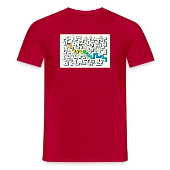 Follow the Path - Männer T-Shirt - Rot - Vorne - AI Model Male 178 dark (178cm)