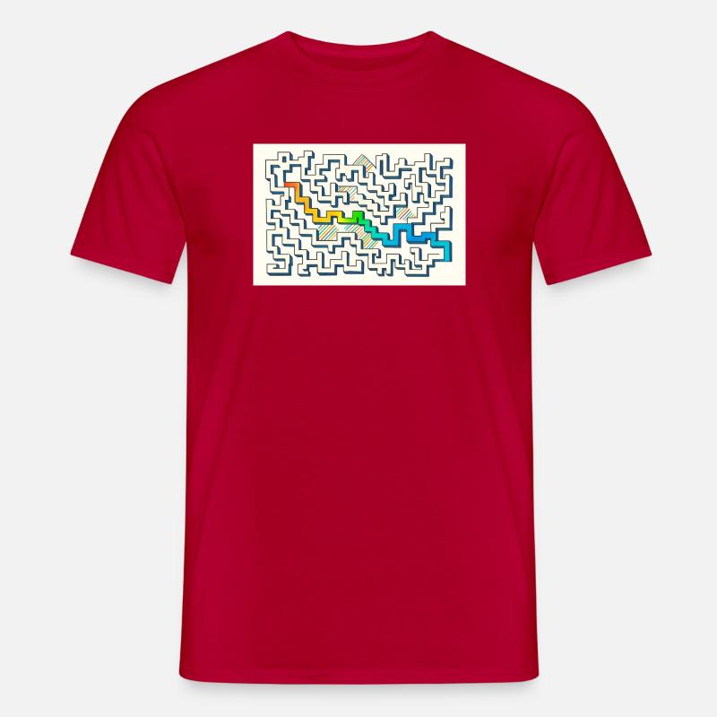 Follow the Path - Männer T-Shirt - Rot