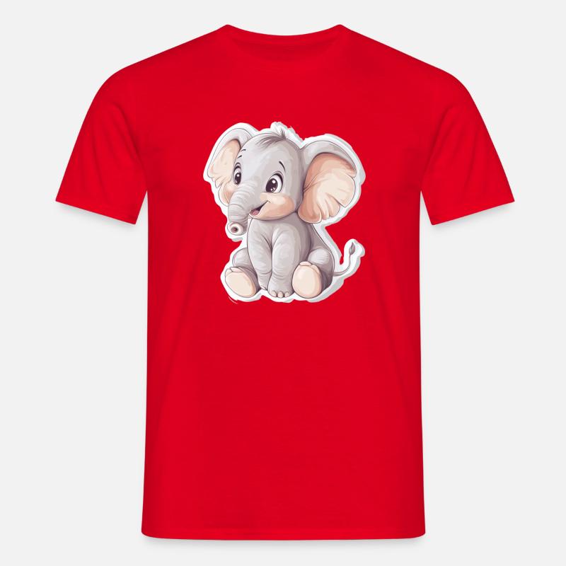 Elephant - Men's T-Shirt - red