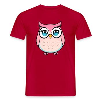 Hibou - T-shirt homme - rouge - Devant - AI Model Male 178 dark (178cm)