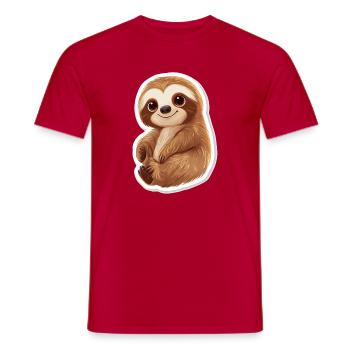 Paresse - T-shirt homme - rouge - Devant - AI Model Male 178 dark (178cm)