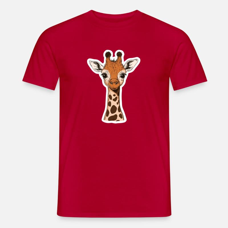 Giraffe - Männer T-Shirt - Rot