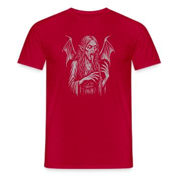 Strzyga - Illustration de sorcière démone slave - T-shirt homme - rouge - Devant - AI Model Male 178 dark (178cm)