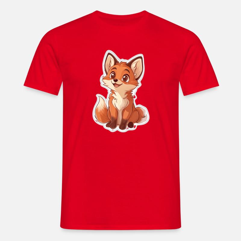 Fuchs - Männer T-Shirt - Rot