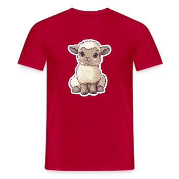 Mouton - T-shirt homme - rouge - Devant - AI Model Male 178 dark (178cm)