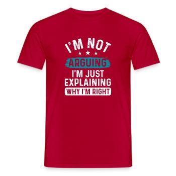 Je comprends, je ne fais qu’expliquer - T-shirt homme - rouge - Devant - AI Model Male 178 dark (178cm)