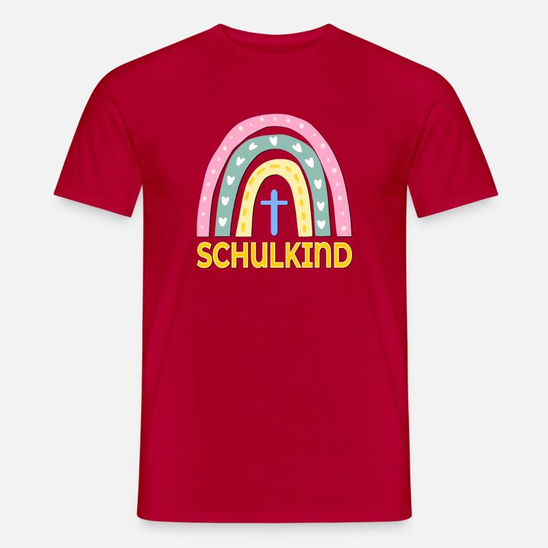 CHRISTLICHER GLAUBE SCHULKIND SCHULANFANG - Männer T-Shirt - Rot