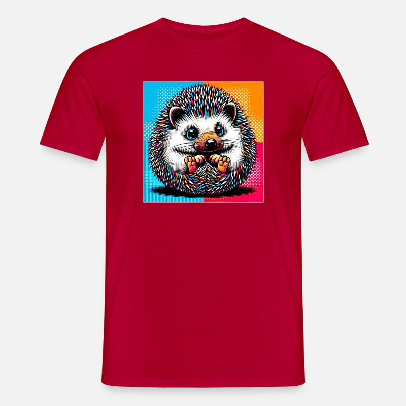 Igel - Männer T-Shirt - Rot
