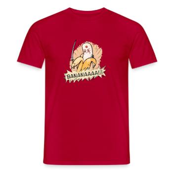 Bananaaaaaaaa - Men's T-Shirt - red - Front - AI Model Male 178 dark (178cm)