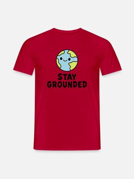 Skurrile Erde Cartoon Motivator - Männer T-Shirt - Rot