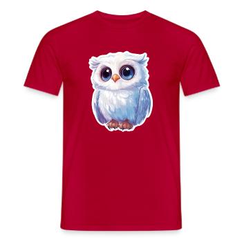 Owl - Men's T-Shirt - red - Front - AI Model Male 178 dark (178cm)