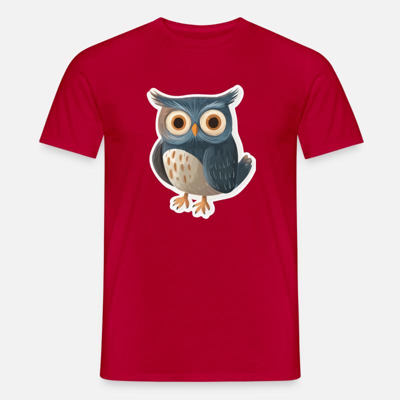 Eule - Männer T-Shirt - Rot