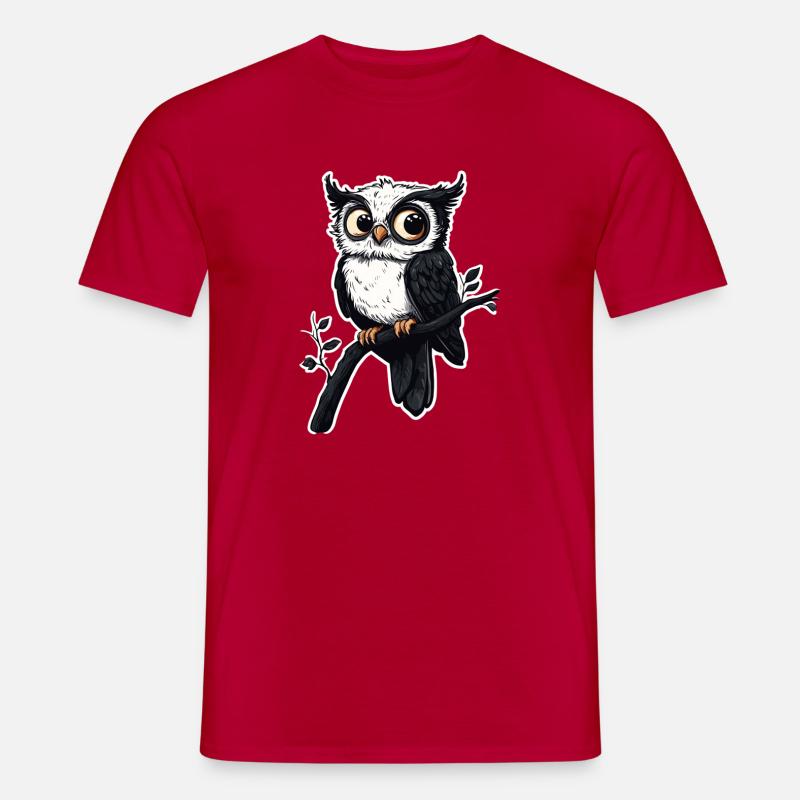 Eule - Männer T-Shirt - Rot