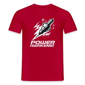 T-shirt avec bougie d'allumage électrique - T-shirt homme - rouge - Devant - AI Model Male 178 dark (178cm)