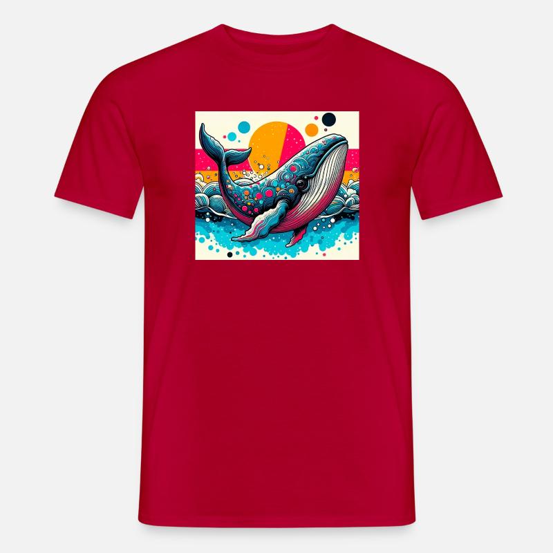 Wal - Männer T-Shirt - Rot