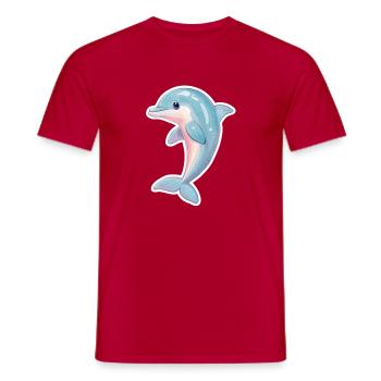 Dolphin - Men's T-Shirt - red - Front - AI Model Male 178 dark (178cm)