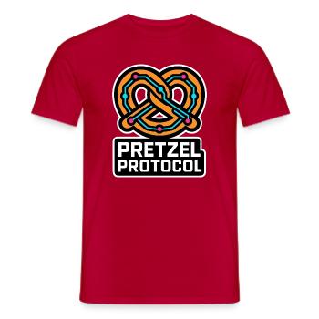 Pretzel Protocol - Männer T-Shirt - Rot - Vorne - AI Model Male 178 dark (178cm)