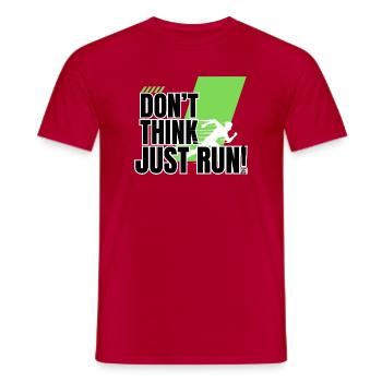 Ne pensez pas, courez ! - T-shirt homme - rouge - Devant - AI Model Male 178 dark (178cm)