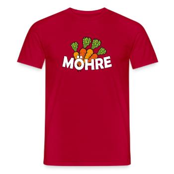 CARROT - Men's T-Shirt - red - Front - AI Model Male 178 dark (178cm)