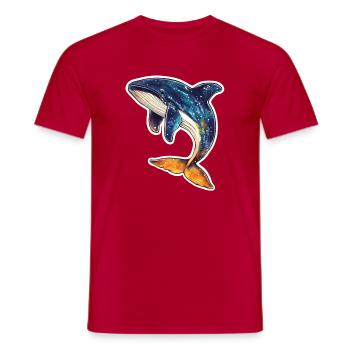 baleine - T-shirt homme - rouge - Devant - AI Model Male 178 dark (178cm)