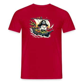 Käpt'n Tofu Pfefferbart - Männer T-Shirt - Rot - Vorne - AI Model Male 178 dark (178cm)