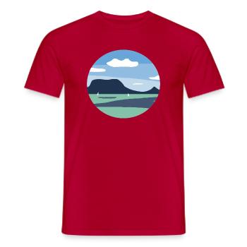 Balaton digital art - Men's T-Shirt - red - Front - AI Model Male 178 dark (178cm)