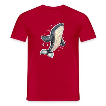 Wal - Männer T-Shirt - Rot - Vorne - AI Model Male 178 dark (178cm)
