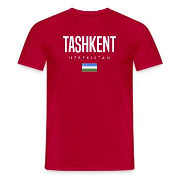 Tachkent Ouzbékistan - T-shirt homme - rouge - Devant - AI Model Male 178 dark (178cm)