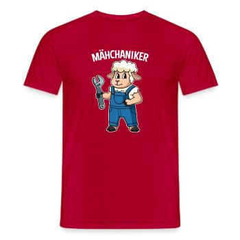 Ingénieur mécatronique technicien mécanicien automobile mouton - T-shirt homme - rouge - Devant - AI Model Male 178 dark (178cm)