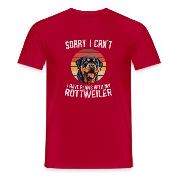 T-shirt graphique Rottweiler Apology - T-shirt homme - rouge - Devant - AI Model Male 178 dark (178cm)