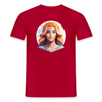 Vierge - T-shirt homme - rouge - Devant - AI Model Male 178 dark (178cm)