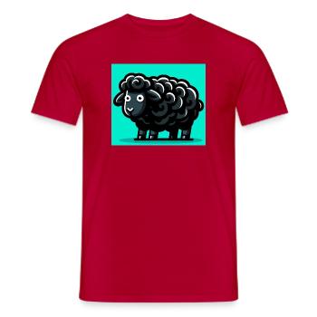 Black Sheep - Men's T-Shirt - red - Front - AI Model Male 178 dark (178cm)