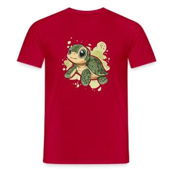 Tortue - T-shirt homme - rouge - Devant - AI Model Male 178 dark (178cm)