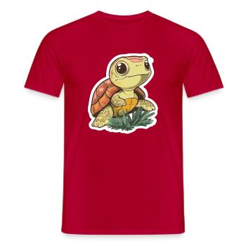 Tortue - T-shirt homme - rouge - Devant - AI Model Male 178 dark (178cm)