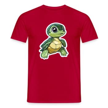 Tortue - T-shirt homme - rouge - Devant - AI Model Male 178 dark (178cm)