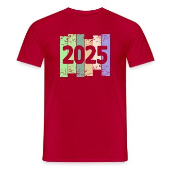Œuvres d’art 2025 - T-shirt homme - rouge - Devant - AI Model Male 178 dark (178cm)