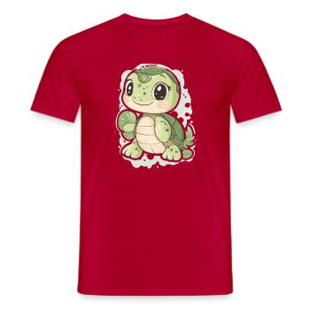Tortue - T-shirt homme - rouge - Devant - AI Model Male 178 dark (178cm)