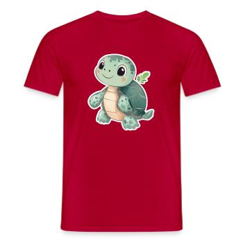 Tortue - T-shirt homme - rouge - Devant - AI Model Male 178 dark (178cm)