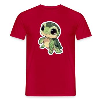 Tortue - T-shirt homme - rouge - Devant - AI Model Male 178 dark (178cm)