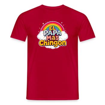 El Papa Mas Chingon - Men's T-Shirt - red - Front - AI Model Male 178 dark (178cm)