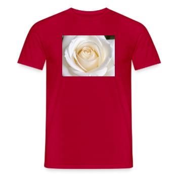 Glatte weiße Rose zum Drucken - Männer T-Shirt - Rot - Vorne - AI Model Male 178 dark (178cm)