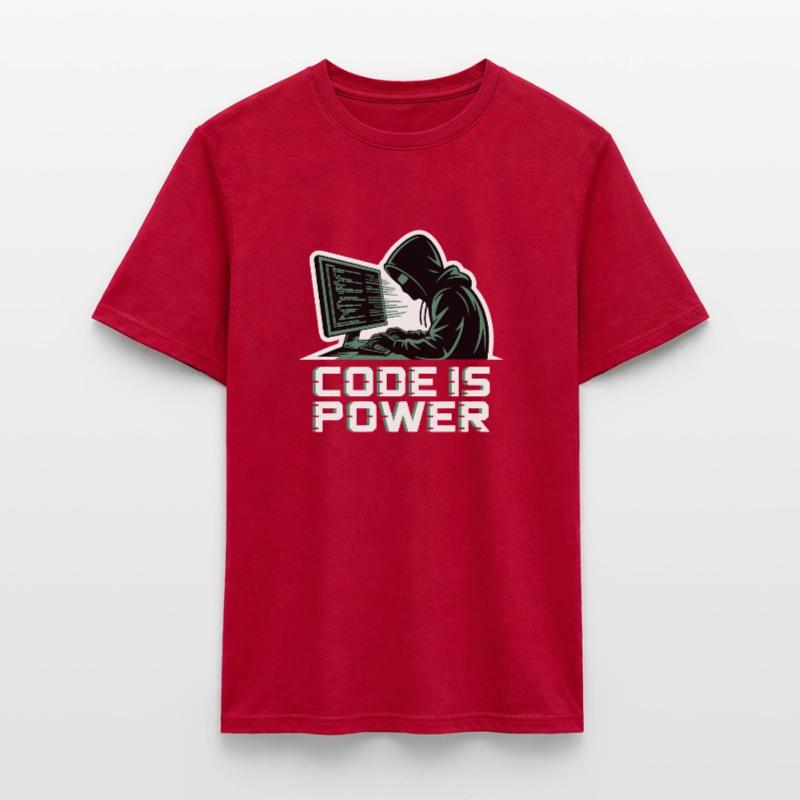 Cyber Hacker Code Infinity Design T-shirt homme