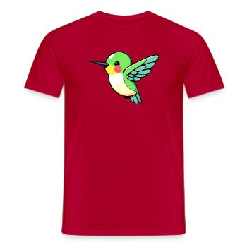 Hummingbird - Men's T-Shirt - red - Front - AI Model Male 178 dark (178cm)
