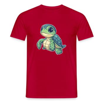 Tortue - T-shirt homme - rouge - Devant - AI Model Male 178 dark (178cm)